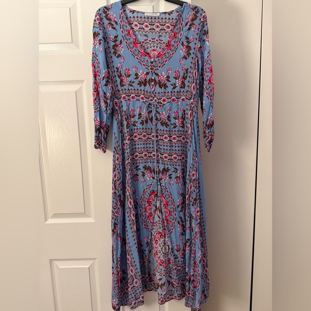 Floral Blue Dress